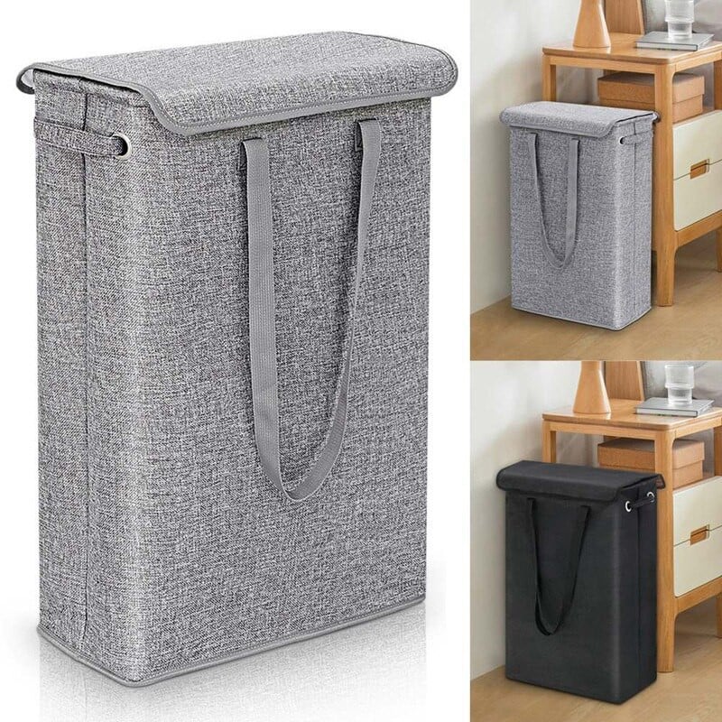 Сгъваема кошница за пране Кошница за съхранение с капак Домакински