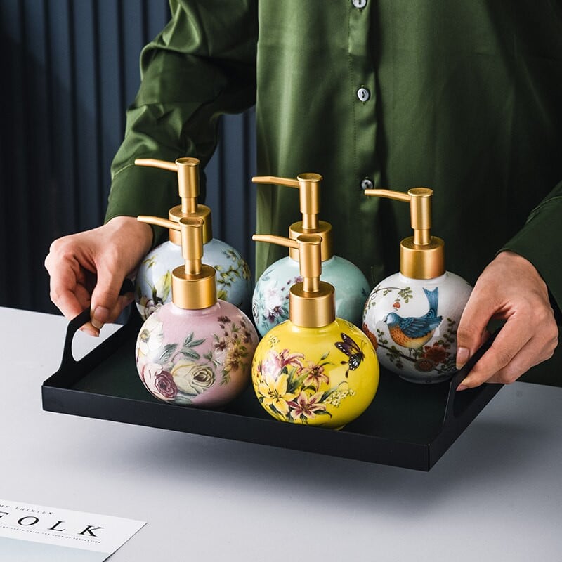 1vnt Keramikos skystas losjonas buteliukas šampūnas dušo želė dozuojamas buitinis vonios kambario priedai tualeto muilo dozatoriaus siurblys