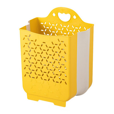 Fürdőszoba Falra szerelhető összecsukható koszos kosár nagy kapacitású piszkos ruhák tároló mosodai kosár Fürdőszoba tárolási kiegészítők