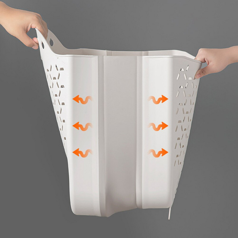 Fürdőszoba Falra szerelhető összecsukható koszos kosár nagy kapacitású piszkos ruhák tároló mosodai kosár Fürdőszoba tárolási kiegészítők