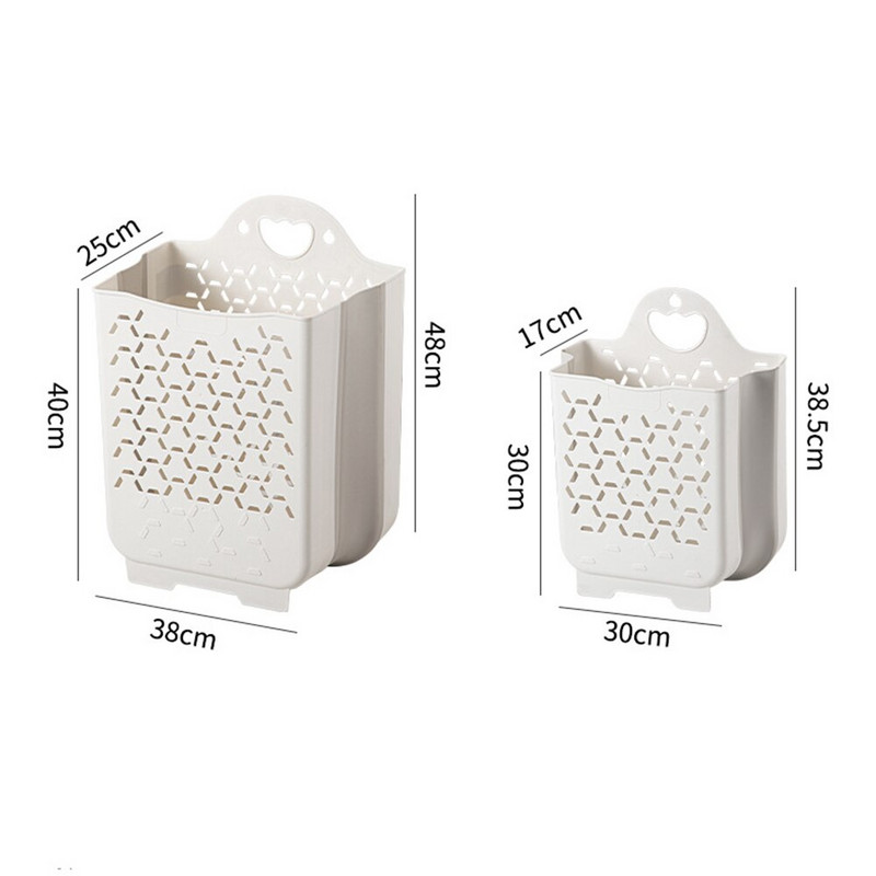 Fürdőszoba Falra szerelhető összecsukható koszos kosár nagy kapacitású piszkos ruhák tároló mosodai kosár Fürdőszoba tárolási kiegészítők