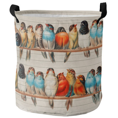 Tavaszi cseresznyevirág kolibri piszkos szennyes kosár Összehajtható otthoni szervező kosár ruházat gyerek játék tároló kosár