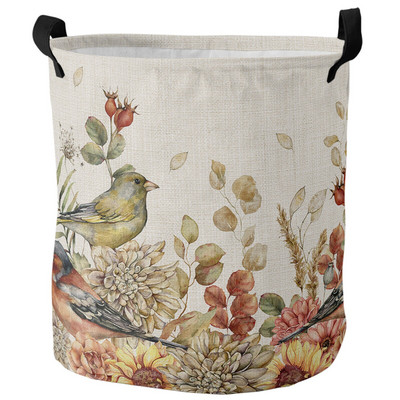 Tavaszi cseresznyevirág kolibri piszkos szennyes kosár Összehajtható otthoni szervező kosár ruházat gyerek játék tároló kosár