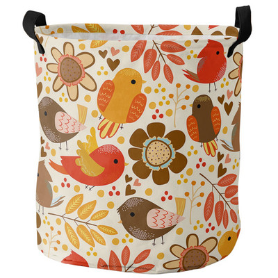 Tavaszi cseresznyevirág kolibri piszkos szennyes kosár Összehajtható otthoni szervező kosár ruházat gyerek játék tároló kosár