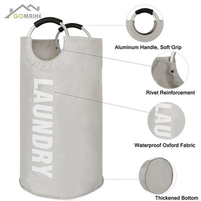 GoMaihe Nagy összecsukható szennyes kosár Piszkos ruhatáska tároló Kosár játékokhoz kosár fogantyúval szennyes vödör Tárolókosár