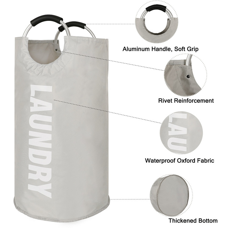 GoMaihe Nagy összecsukható szennyes kosár Piszkos ruhatáska tároló Kosár játékokhoz kosár fogantyúval szennyes vödör Tárolókosár
