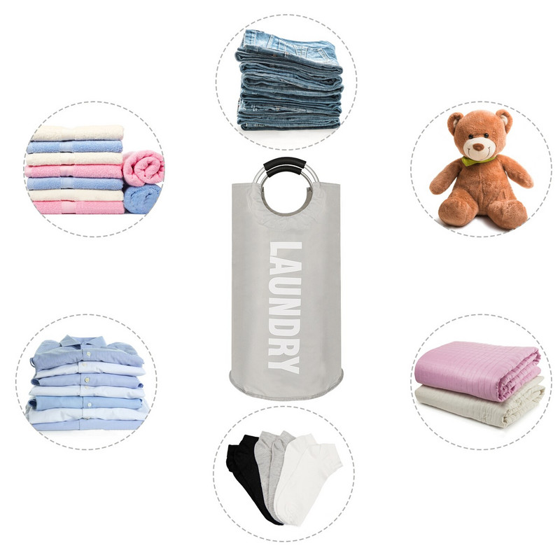 GoMaihe Nagy összecsukható szennyes kosár Piszkos ruhatáska tároló Kosár játékokhoz kosár fogantyúval szennyes vödör Tárolókosár