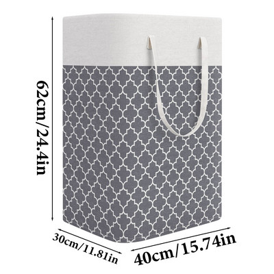 1 buc Coș de rufe pliabil Coș rotund de depozitare Coș mare Coș de jucărie pentru haine cu mâner Organizator găleată de mare capacitate