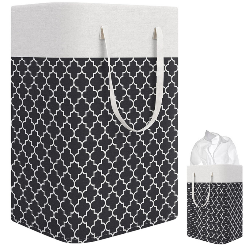 1 buc Coș de rufe pliabil Coș rotund de depozitare Coș mare Coș de jucărie pentru haine cu mâner Organizator găleată de mare capacitate