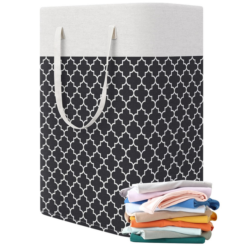 1 buc Coș de rufe pliabil Coș rotund de depozitare Coș mare Coș de jucărie pentru haine cu mâner Organizator găleată de mare capacitate