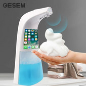 GESEW kézfertőtlenítő gél adagoló fürdőszobai hordozható szappanadagoló automatikus érzékelő kézfertőtlenítő tartó Fürdőszoba kiegészítők