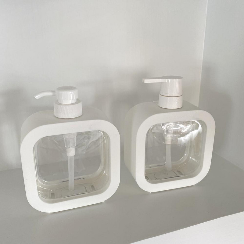 500 ml nagy kapacitású szappanadagoló utazási palackos tusfürdő sampon prés típus Üres szappanadagoló palack tartály