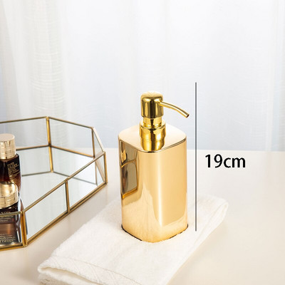 Arany rozsdamentes acél szappanadagoló Nordic Modern Scrub ezüstözött Emtey Bottler sampon fürdőszoba dekorációs kiegészítők