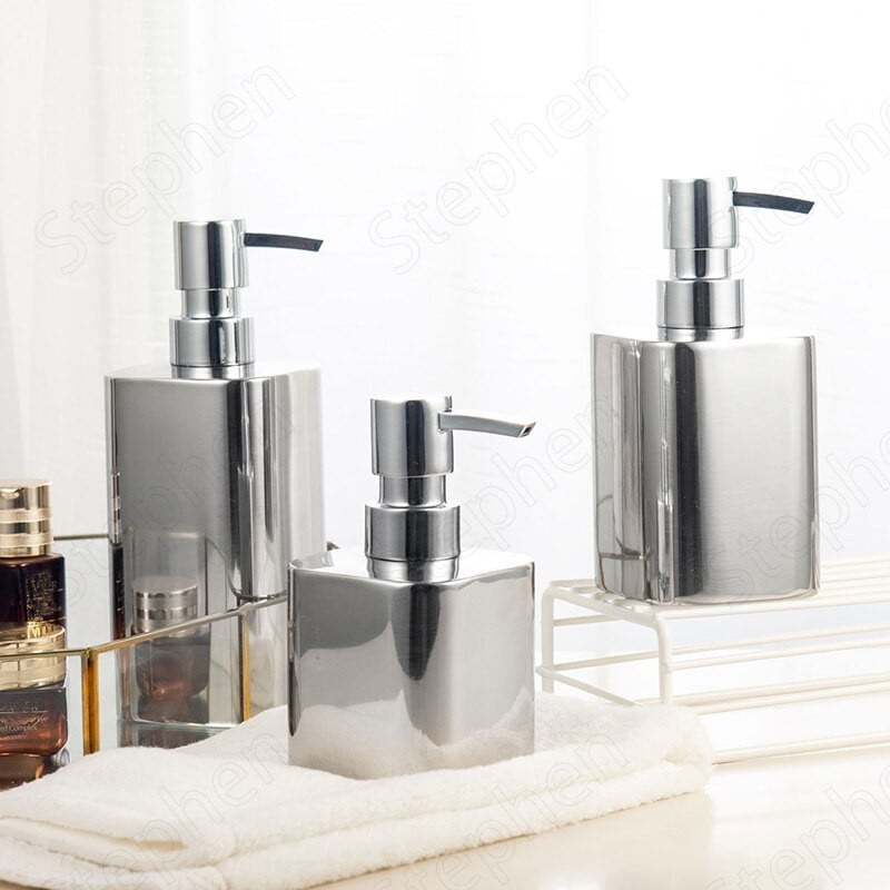 Arany rozsdamentes acél szappanadagoló Nordic Modern Scrub ezüstözött Emtey Bottler sampon fürdőszoba dekorációs kiegészítők