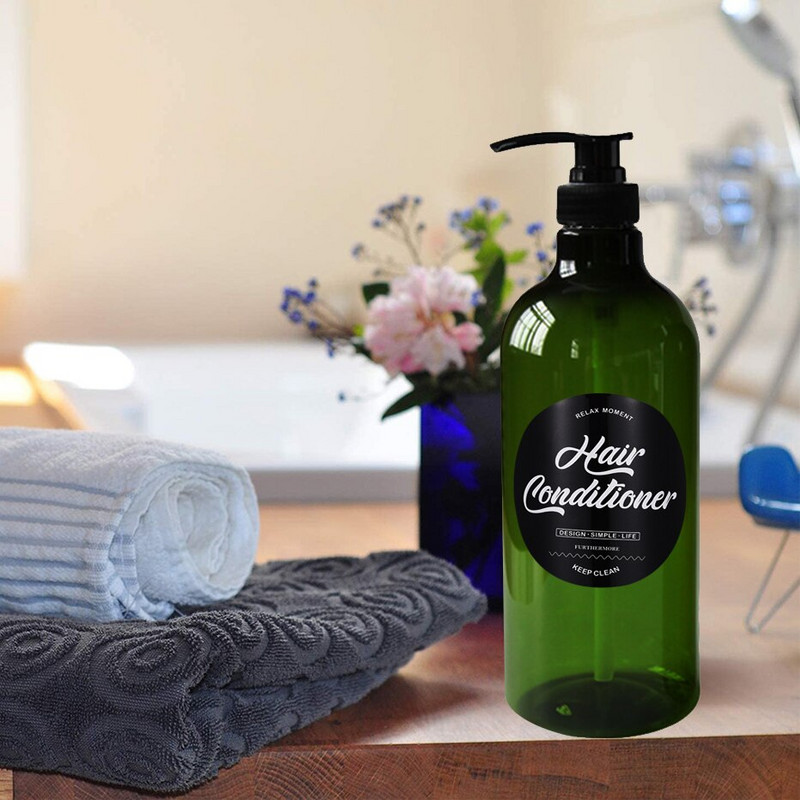 4 az 1-ben fürdőszobai tusfürdő szett 1000 ml/33.8oz Press szappanadagoló flakonok sampon testmosó hajbalzsam kézmosó flakon