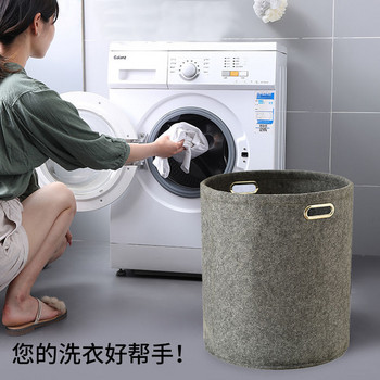 Кош за пране от филц с голям капацитет за мръсни дрехи Играчки Книги Органайзер Кошница