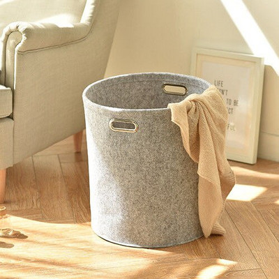 Coș de rufe din pâslă de capacitate mare pentru haine murdare, jucării, cărți, coș organizator
