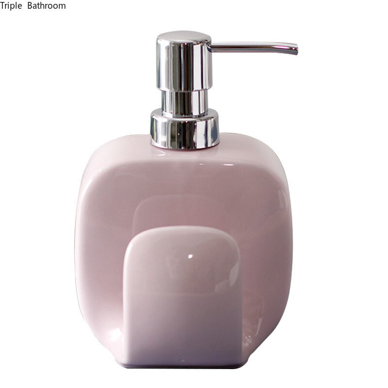 1db 400 ml-es virágmintás kerámia sampon folyadék szivacsüléssel fürdőszobai szappanadagoló lotion flakon csuklópántos kézadagoló