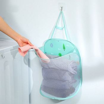 Сгъваема кошница за пране Органайзер за съхранение на дрехи в банята Домашна кофа за съхранение Висяща кошница за съхранение Кошница за пране