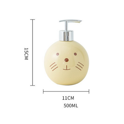 500 ml aranyos állatmintás kerámia emulziós üvegek Latex palackok folyékony szappan adagolók WC fürdőszobai szett lakberendezés