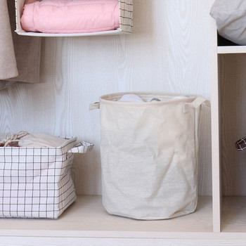 Кошница за съхранение на памучно бельо Форма на кофа Кошници за мръсни дрехи Сгъваема кошница за пране Шкаф с голям капацитет Органайзер за дрехи