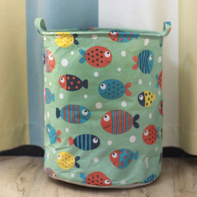 Kanta za pohranu pamuka i lana od nordijske tkanine Stolna košara za pranje prljave odjeće Sklopiva kutija za pohranjivanje sitnih stvari