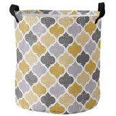 Geometrijska žuto siva vintage marokanska košara za prljavo rublje Sklopiva košara za kućni organizator Odjeća Košara za pohranu dječjih igračaka