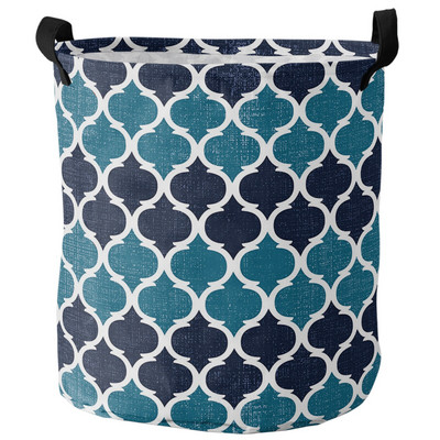 Geometrijska žuto siva vintage marokanska košara za prljavo rublje Sklopiva košara za kućni organizator Odjeća Košara za pohranu dječjih igračaka