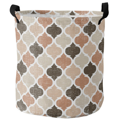 Geometrijska žuto siva vintage marokanska košara za prljavo rublje Sklopiva košara za kućni organizator Odjeća Košara za pohranu dječjih igračaka