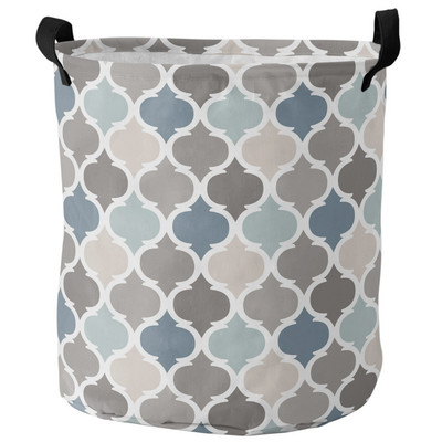 Geometrijska žuto siva vintage marokanska košara za prljavo rublje Sklopiva košara za kućni organizator Odjeća Košara za pohranu dječjih igračaka