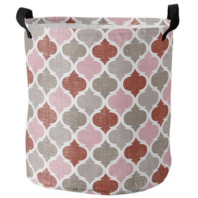 Geometrijska žuto siva vintage marokanska košara za prljavo rublje Sklopiva košara za kućni organizator Odjeća Košara za pohranu dječjih igračaka