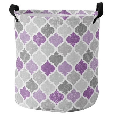 Geometrijska žuto siva vintage marokanska košara za prljavo rublje Sklopiva košara za kućni organizator Odjeća Košara za pohranu dječjih igračaka