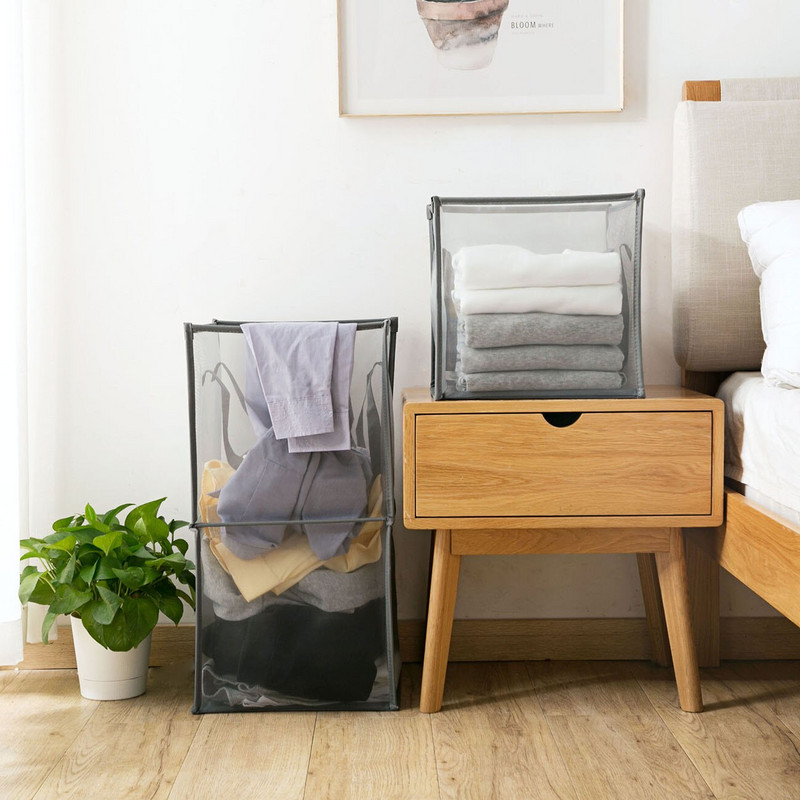 Tinklinis skalbinių krepšelio drabužių laikiklis Sulankstomas skalbinių maišelis skalbinių maišelis Drabužiai Vaikams žaislų laikymo kibirai Įvairūs daiktai