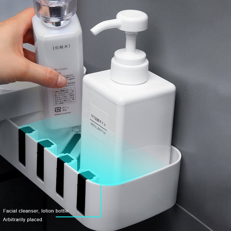 Sarokfürdőszoba rendező polc sampon kozmetikai tároló állvány falra szerelhető konyhai polc háztartási cikkek fürdőszobai kiegészítők