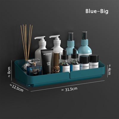 Raft de depozitare Raft Organizator de condimente de perete pentru cosmetice Baie fără găurire Bucătărie Comoditate Accesoriu de duș