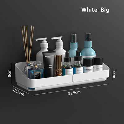 Raft de depozitare Raft Organizator de condimente de perete pentru cosmetice Baie fără găurire Bucătărie Comoditate Accesoriu de duș