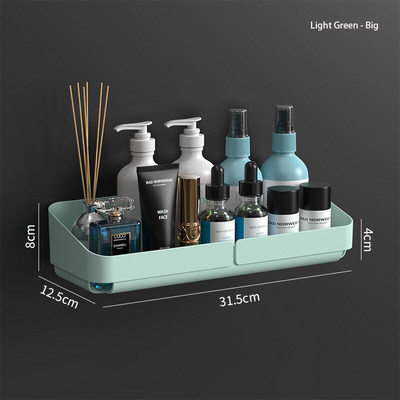 Raft de depozitare Raft Organizator de condimente de perete pentru cosmetice Baie fără găurire Bucătărie Comoditate Accesoriu de duș