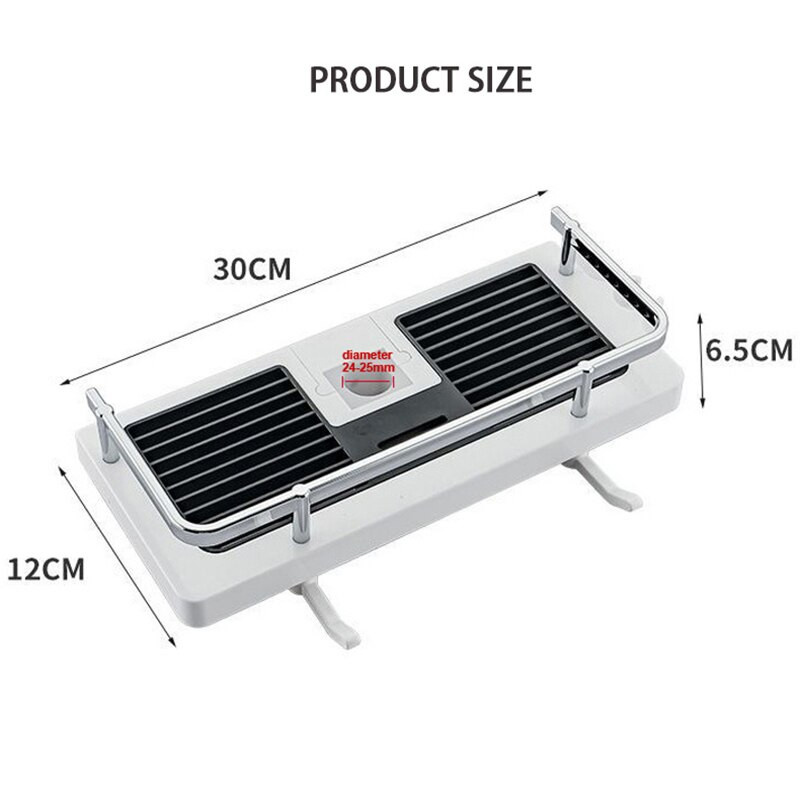 Dušo laikymo laikiklis Vonios kambario lentyna stulpeliai Lentynos Šampūnas Padėklas Stovas be gręžimo Kėlimo strypas Dušo galvutės laikiklio stovo organizatorius