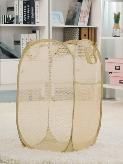 Coș de rufe pliabil, de capacitate mare, găleată de depozitare a jucăriilor, geantă de depozitare a resturilor din plasă verticală de uz casnic, organizator de dormitor pentru baie