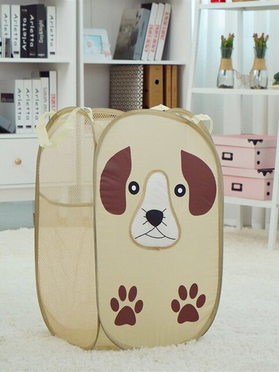 Coș de rufe pliabil, de capacitate mare, găleată de depozitare a jucăriilor, geantă de depozitare a resturilor din plasă verticală de uz casnic, organizator de dormitor pentru baie