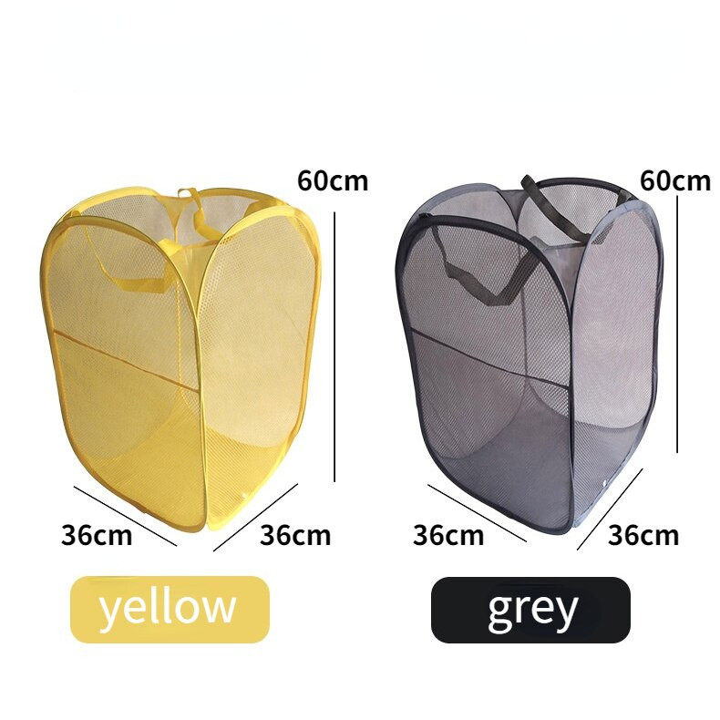 Coș de rufe pliabil, de capacitate mare, găleată de depozitare a jucăriilor, geantă de depozitare a resturilor din plasă verticală de uz casnic, organizator de dormitor pentru baie