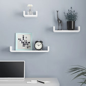 Nauja prie sienos montuojama vonios kambario lentyna balta makiažo laikiklis, didelė talpa virtuvės buitiniams vonios kambario priedams