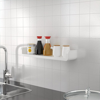 Νέα επιτοίχια ράφι αποθήκευσης μπάνιου Ράφι Λευκό Make Up Organizer Μεγάλης χωρητικότητας για Αξεσουάρ οικιακού μπάνιου κουζίνας