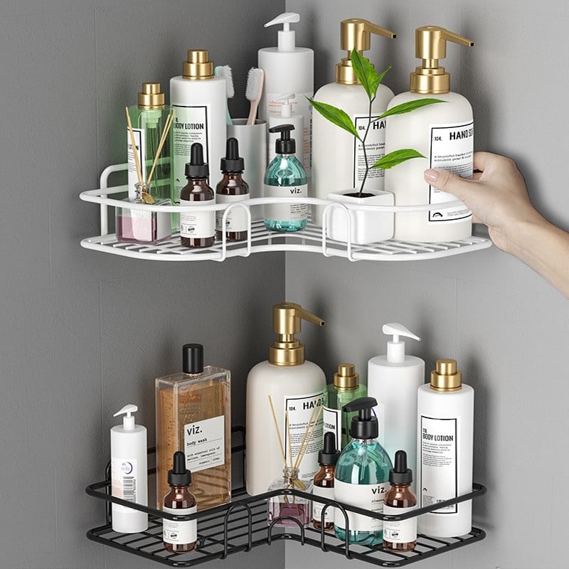 Raft pentru baie Suport de depozitare pentru duș Suport pentru toaletă Suport pentru suport pentru depozitare șampon Accesorii pentru baie Suport organizator pentru bucătărie