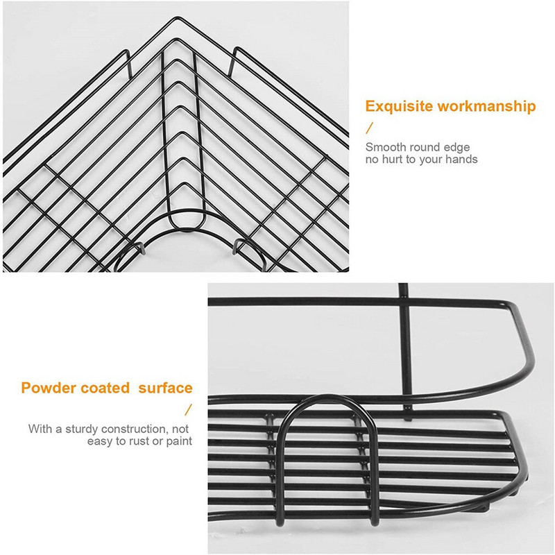 Raft pentru baie Suport de depozitare pentru duș Suport pentru toaletă Suport pentru suport pentru depozitare șampon Accesorii pentru baie Suport organizator pentru bucătărie