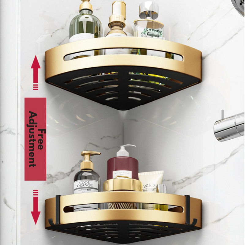 Vonios lentynos Pistoletas Pilka trikampė lentyna Dušo laikymo lentynos laikiklis Sieninis tualeto tvarkytuvas Vonios kambario virtuvės priedai