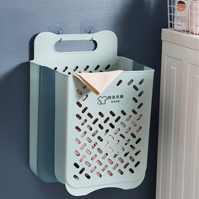 Coș de rufe pliabil, agățat pe perete, haine murdare, coș de depozitare, jucării fără lovituri, organizator de articole diverse, organizator de baie