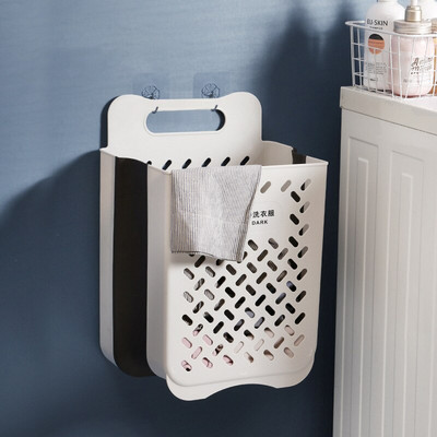 Coș de rufe pliabil, agățat pe perete, haine murdare, coș de depozitare, jucării fără lovituri, organizator de articole diverse, organizator de baie