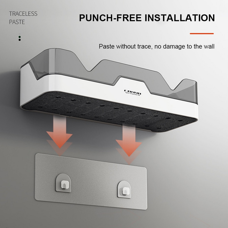 Fürdőszoba polc fúrás nélkül sarok WC sampon tartó zuhanypolcok smink kosár falra szerelhető konyhai tároló rendszerező tartozékok