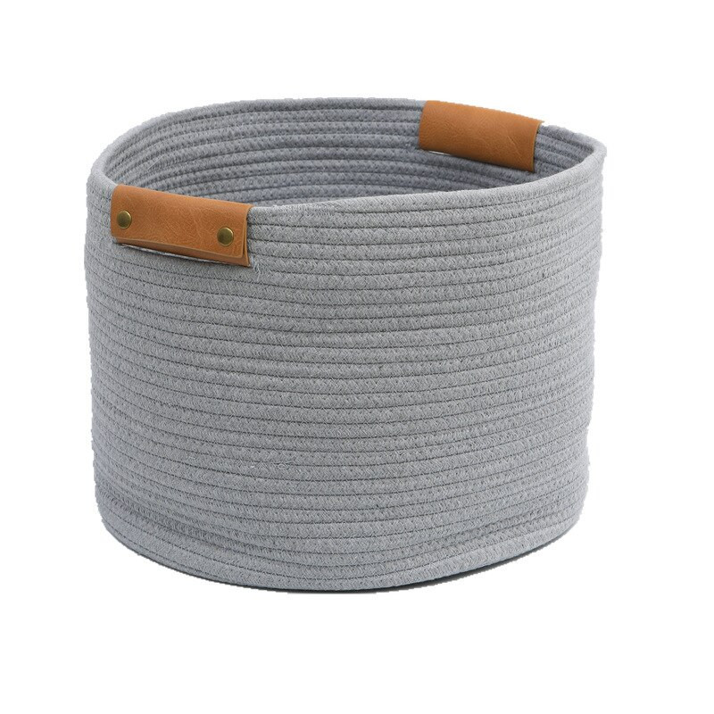 Szőtt tároló kosár pamut kötél játék mosodai tároló kosár kötél tároló láda játéktörülköző takaróhoz gyerekszoba szervezés